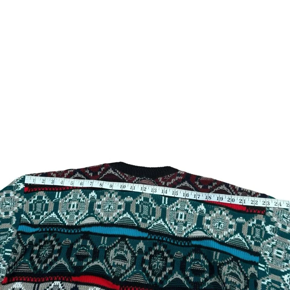 Vintage Umberto Italy Coogi Style Cotton 3D Sweater Jumper Multicolor Size M (?)